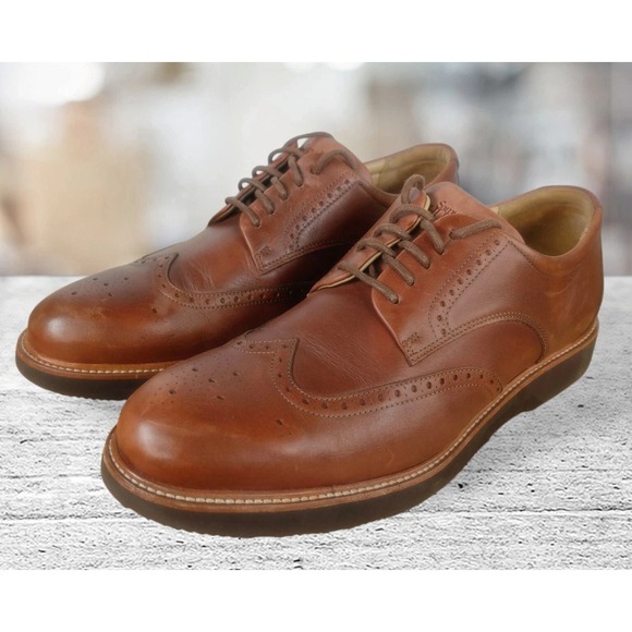 Samuel Hubbard Founder Oxford Leather Casual‎ Drees Shoe Men's Size 10 US Brown
